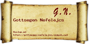 Gottsegen Nefelejcs névjegykártya